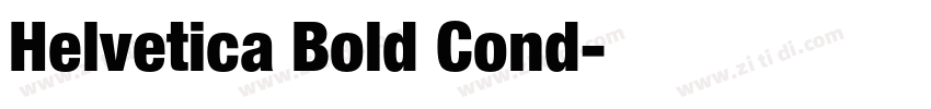 Helvetica Bold Cond字体转换